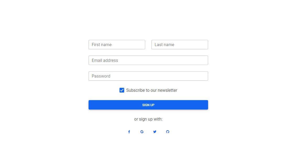 Bootstrap Sign Up Form