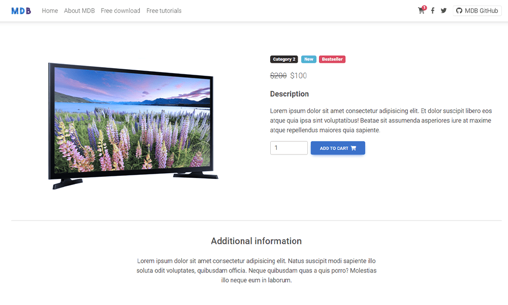 MDB 5 - Bootstrap 5 & Material Design