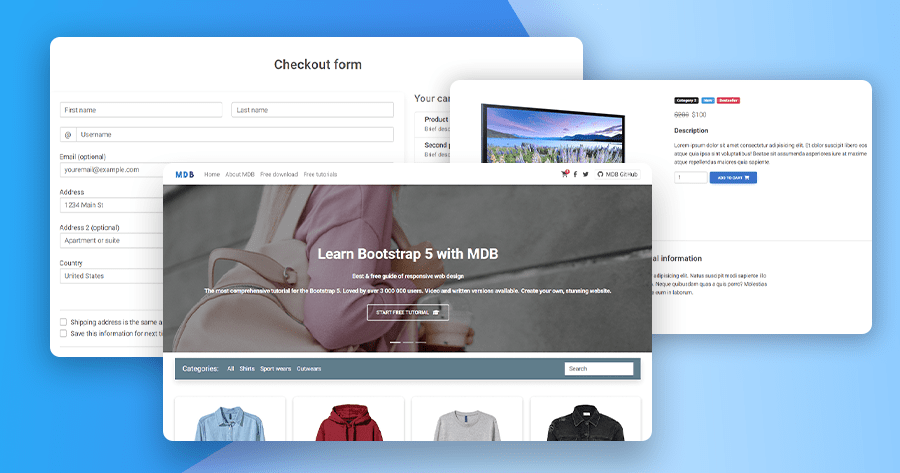 MDB 5 - Bootstrap 5 & Material Design