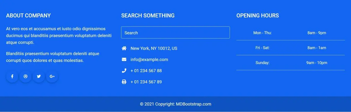 MDB 5 - Bootstrap 5 & Material Design