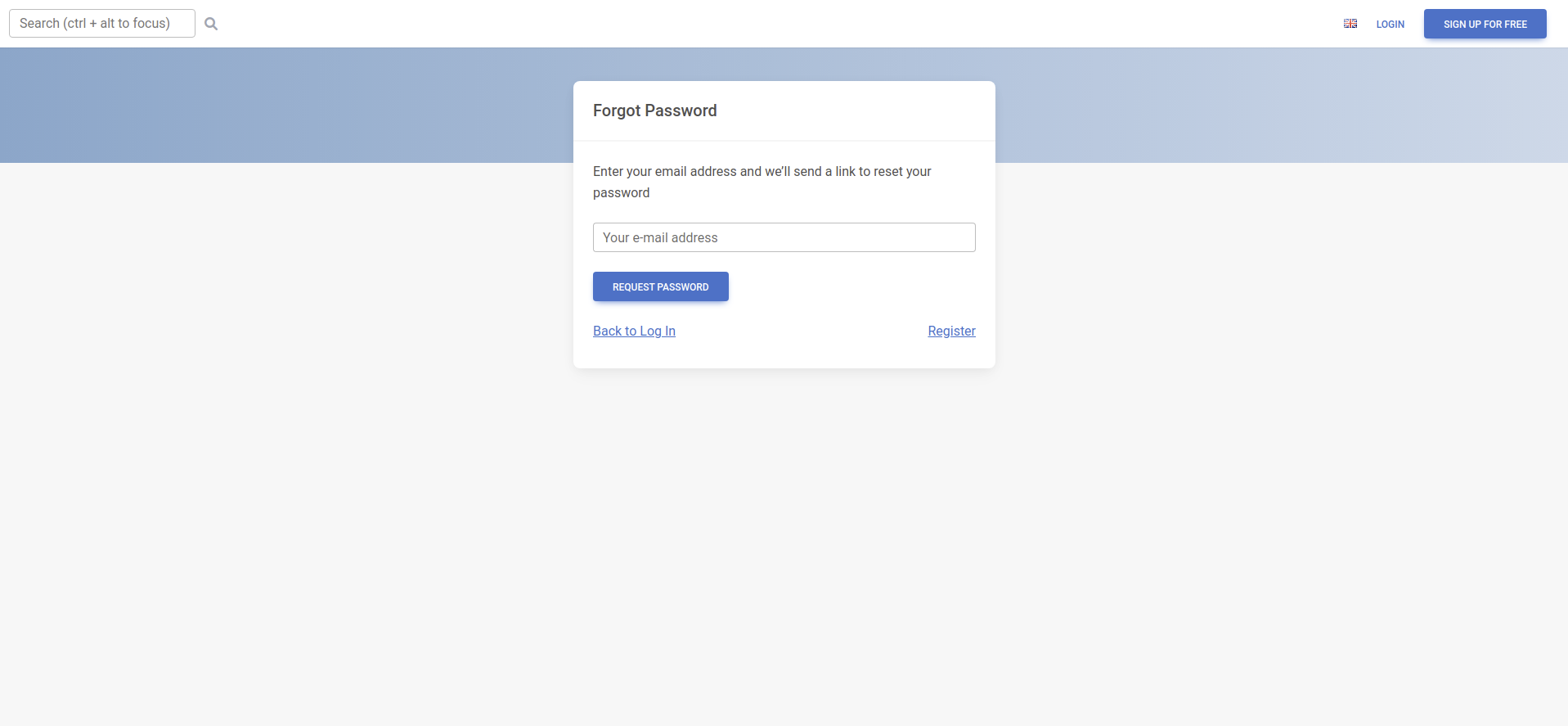 Bootstrap 5 Forgot password page