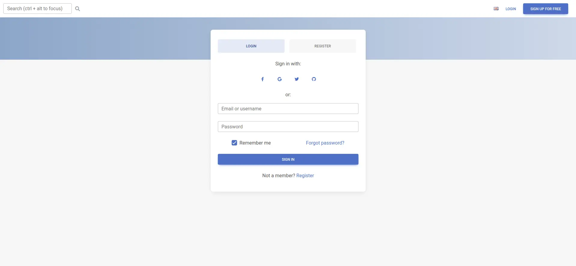 Bootstrap 5 Login / register page