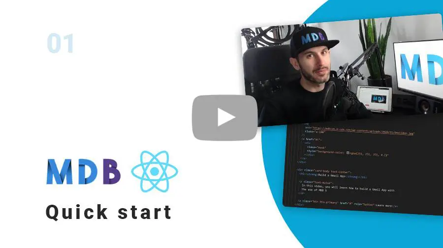 MDB React quick start video